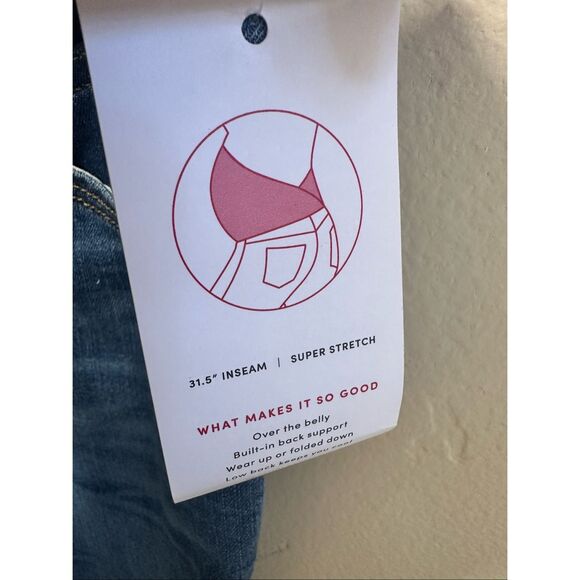 Ingrid & Isabel Over The Belly High Rise Flare Maternity Jeans Size 0 - Picture 5 of 8